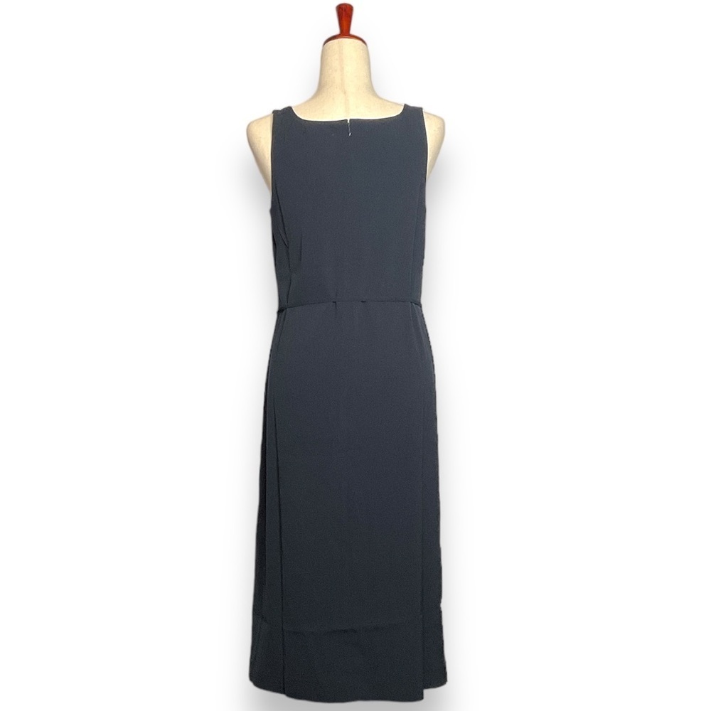 NWT Ministry Of Supply Blue Black Kinetic Sheath Midi Sleeveless Dress Medium - Picture 3 of 8